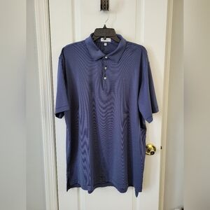 Peter Millar Crown Sport Summer Comfort Halford Stripe Perfomance Polo Size XL